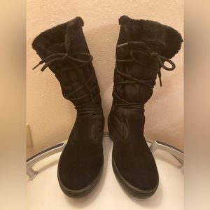 Pajar Black Faux Fur Winter Waterproof Boots